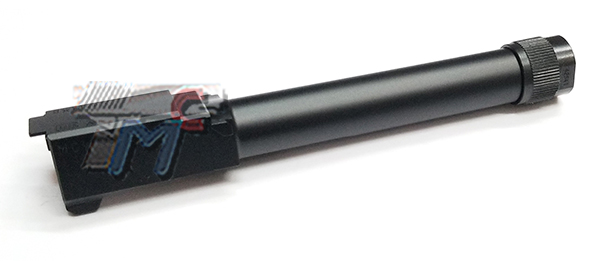 Detonator Aluminum Glock Outer Barrel for Marui Glock 17 Gen.5 MOS(Black)(14mm-) - Click Image to Close